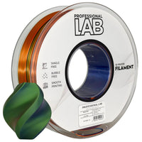 Filament Silk PLA trójkolorowy pomarańczowy niebieski zielony | Prof. Lab