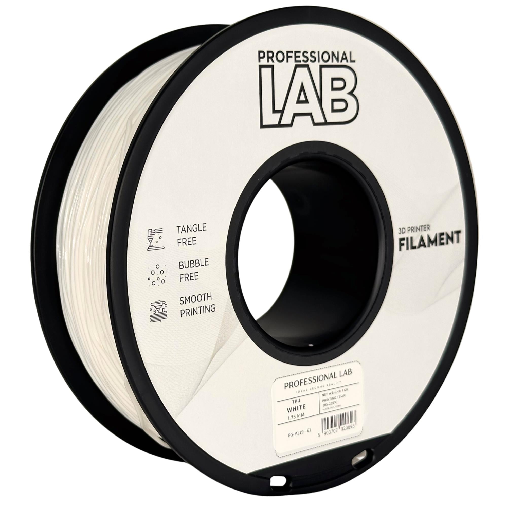 Szpula filamentu TPU biały, Prof. Lab, 1,75 mm
