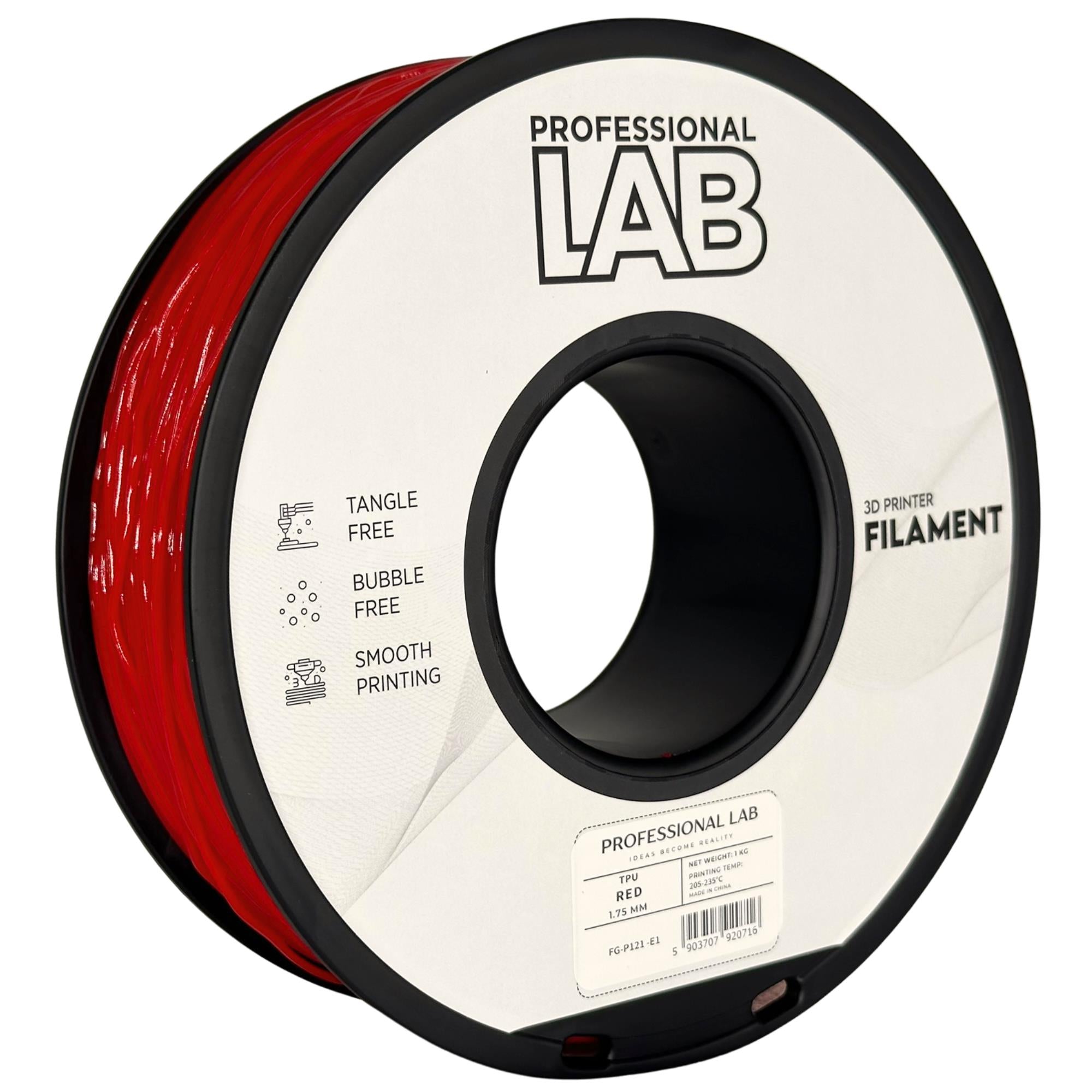 Szpula filamentu TPU czerwony, Prof. Lab, 1,75 mm