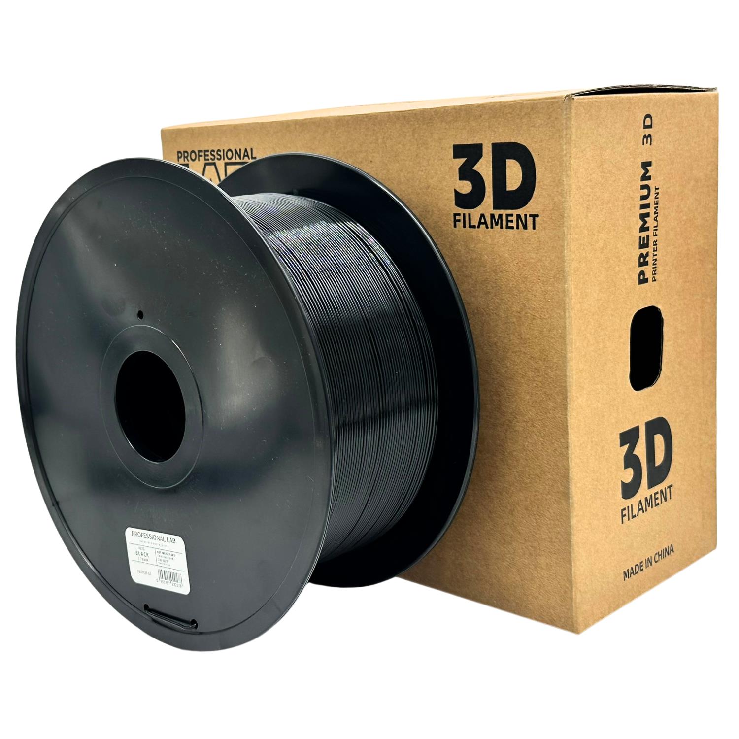 Szpula filamentu PETG czarny 3 kg, Prof. Lab, 1,75 mm