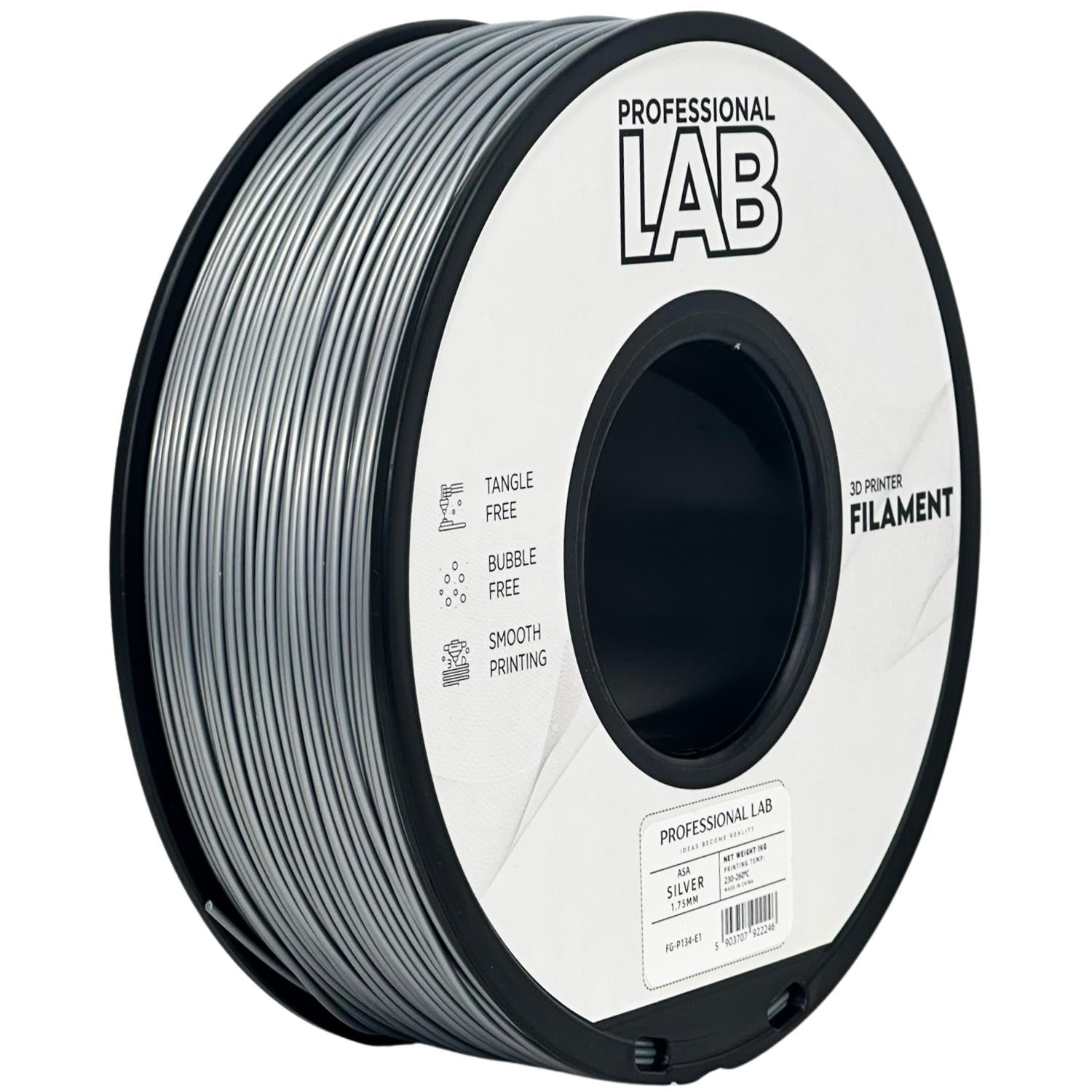 Szpula filamentu ASA srebrny, Prof. Lab, 1,75 mm
