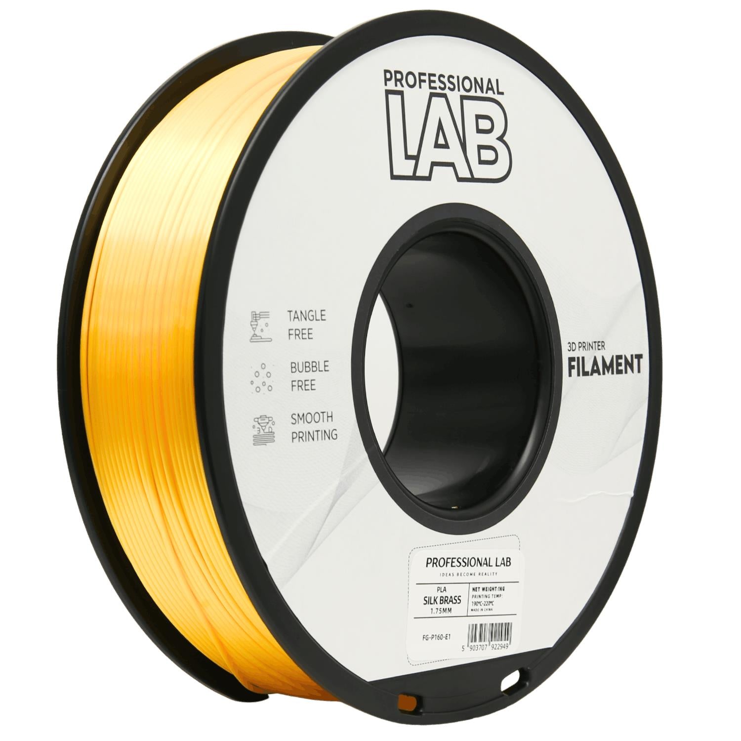 Szpula filamentu Silk PLA mosiądz, Prof. Lab, 1,75 mm