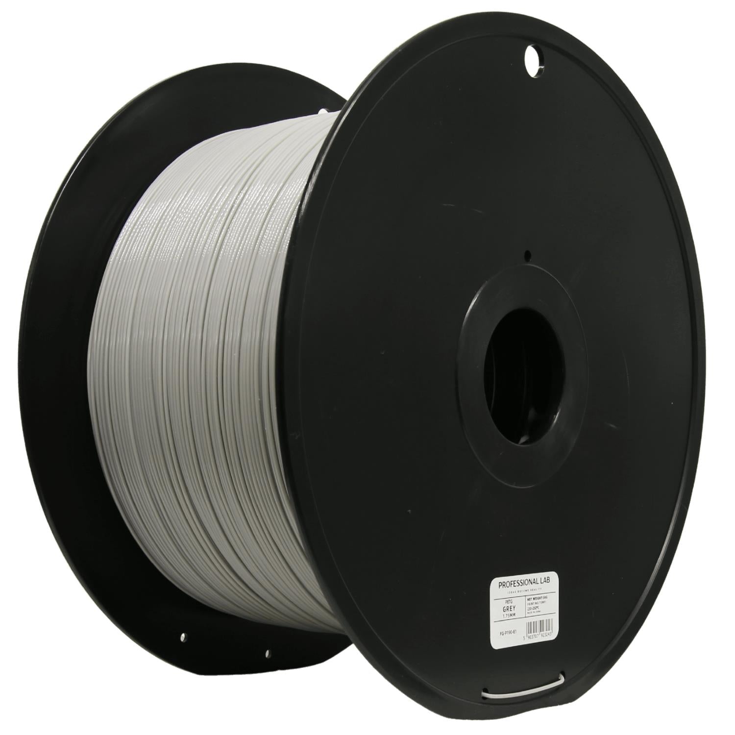 Szpula filamentu PETG szary 5 kg, Prof. Lab, 1,75 mm