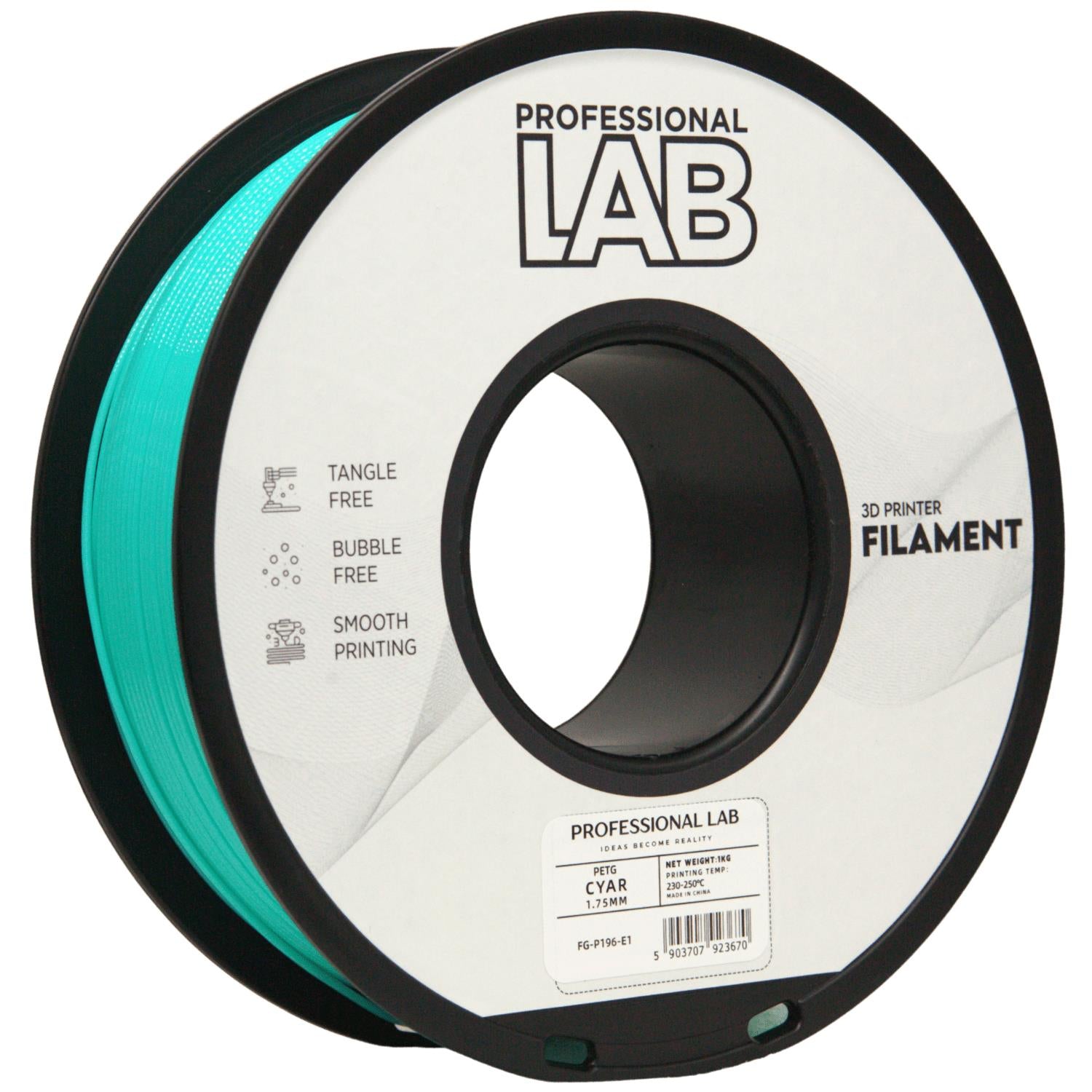 Szpula filamentu PETG azurowy, Prof. Lab, 1,75 mm