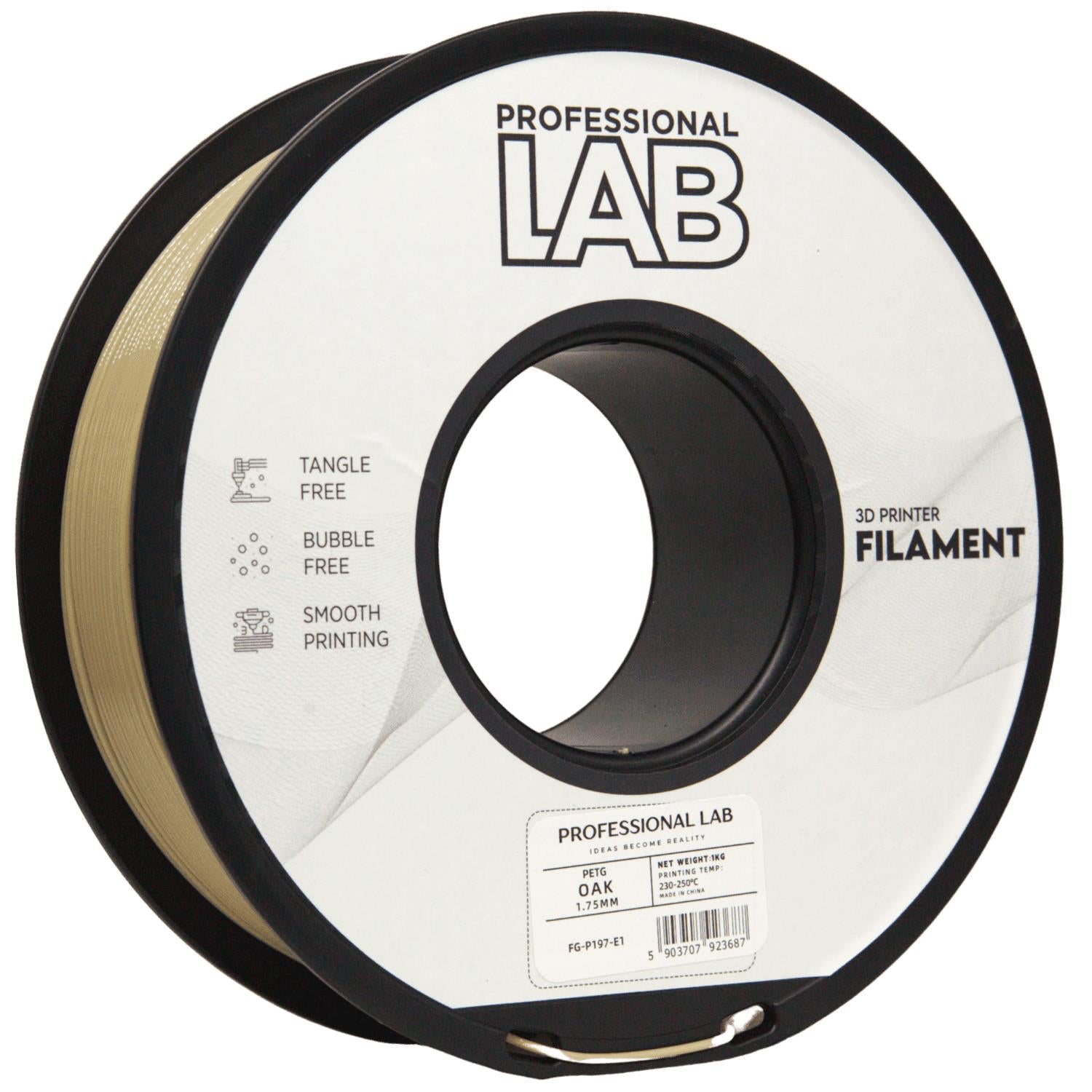 Szpula filamentu PETG dąb, Prof. Lab, 1,75 mm