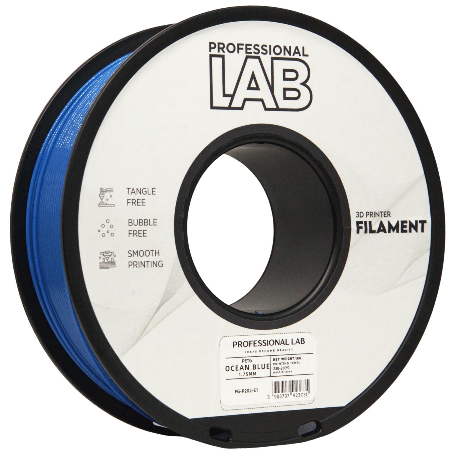 Szpula filamentu PETG oceaniczny błękit, Prof. Lab, 1,75 mm
