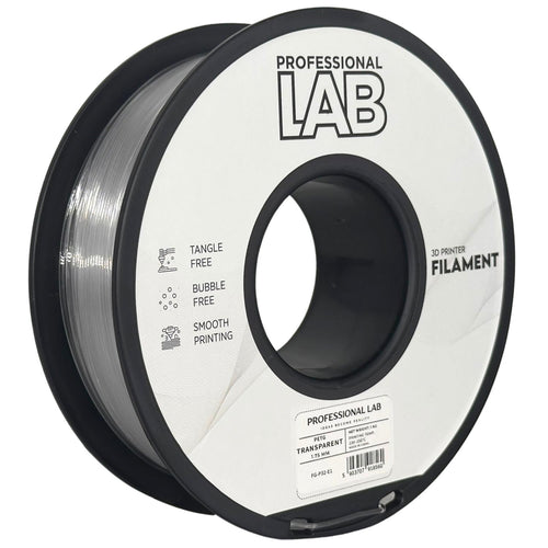 Szpula filamentu PETG transparentny, Prof. Lab, 1,75 mm