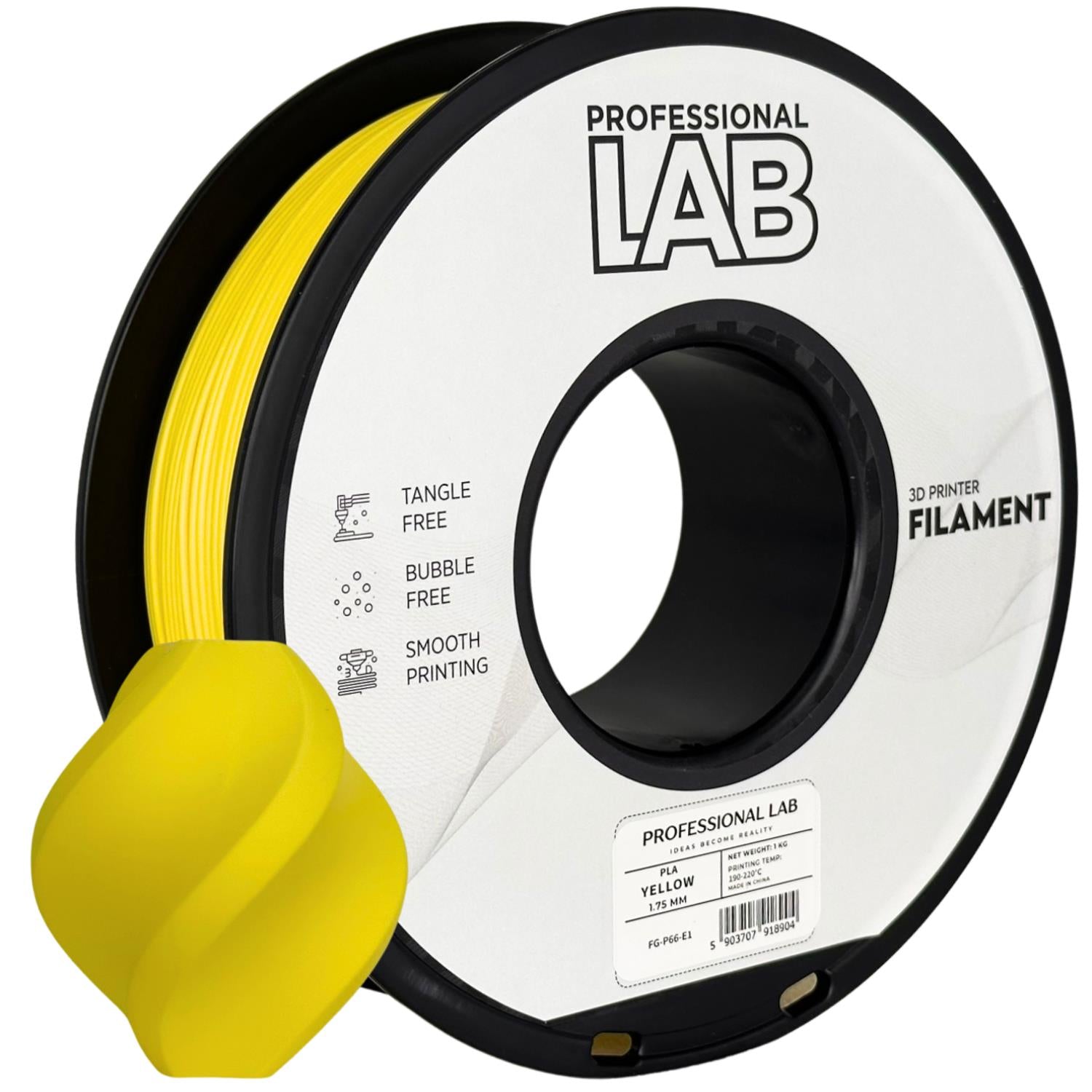 Szpula filamentu PLA żółty, Prof. Lab, 1,75 mm