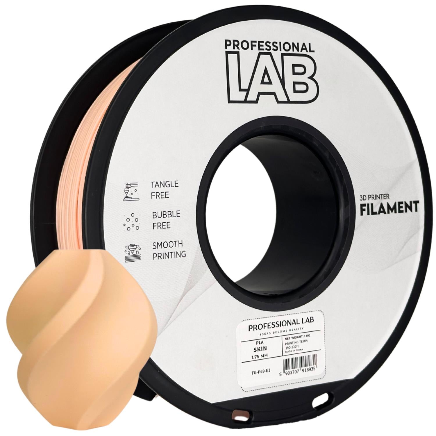 Szpula filamentu PLA cielisty, Prof. Lab, 1,75 mm