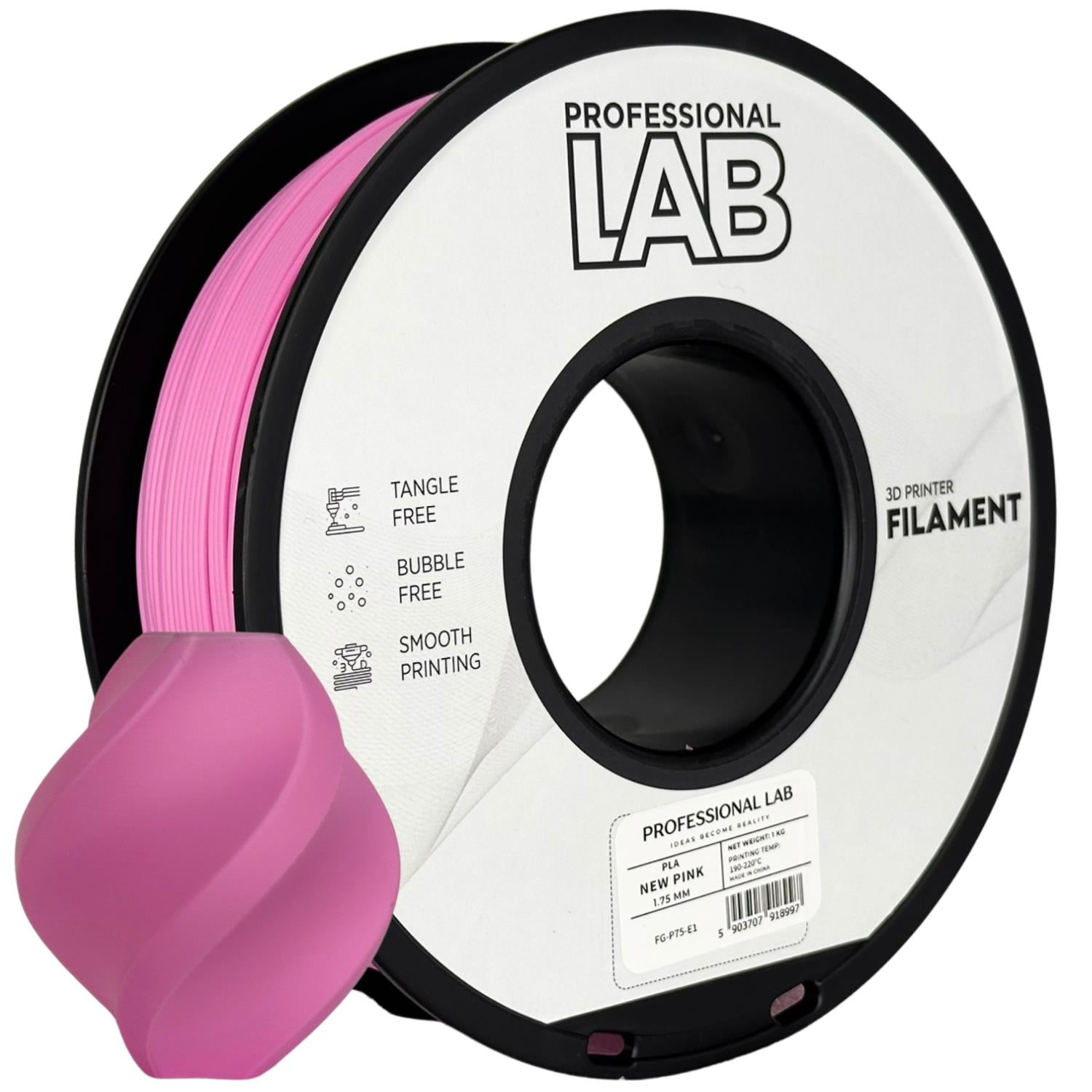 Szpula filamentu PLA różowy, Prof. Lab, 1,75 mm