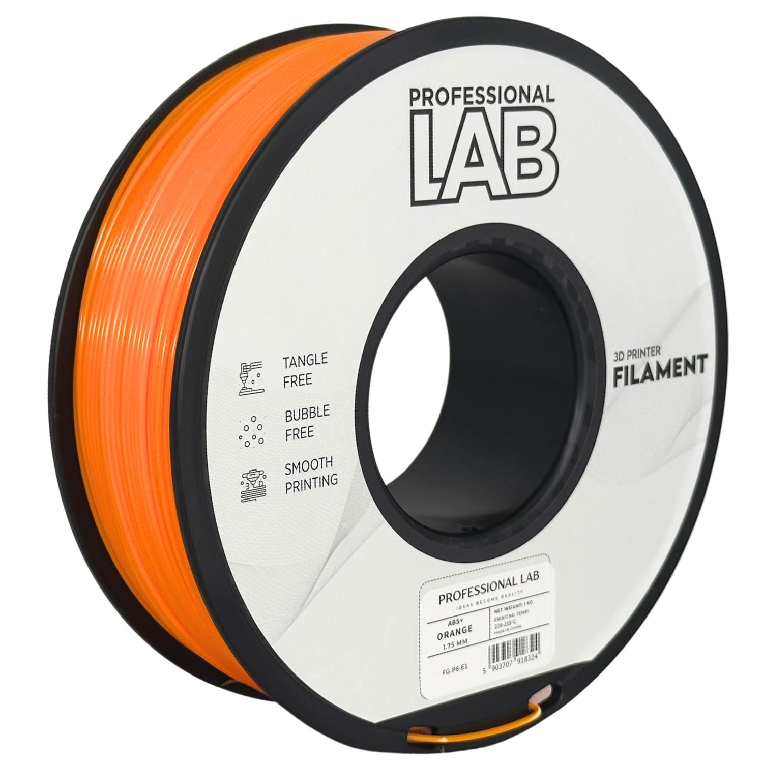 Szpula filamentu ABS+ pomarańczowy, Prof. Lab, 1,75 mm