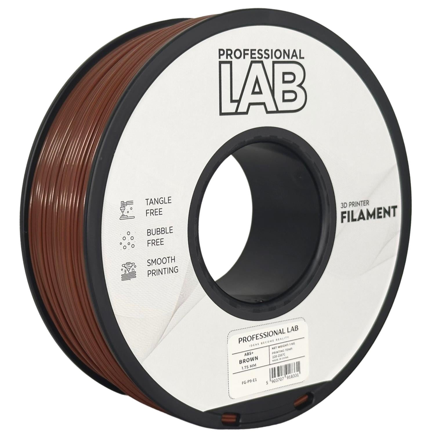 Szpula filamentu ABS+ brązowy, Prof. Lab, 1,75 mm