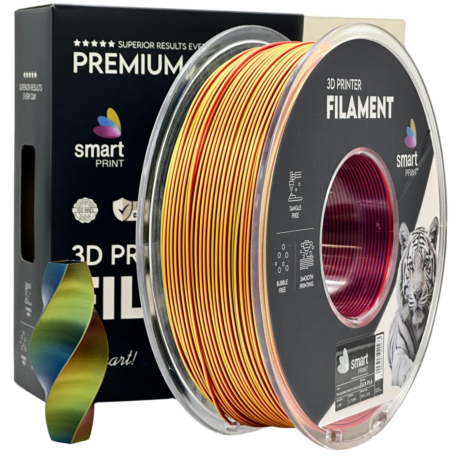 Szpula filamentu Silk PLA Tri Color Sunset Horizon, Smart Print, 1,75 mm