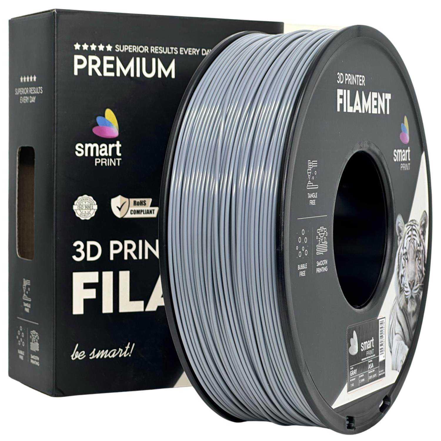 Szpula filamentu ASA szary, Smart Print, 1,75 mm