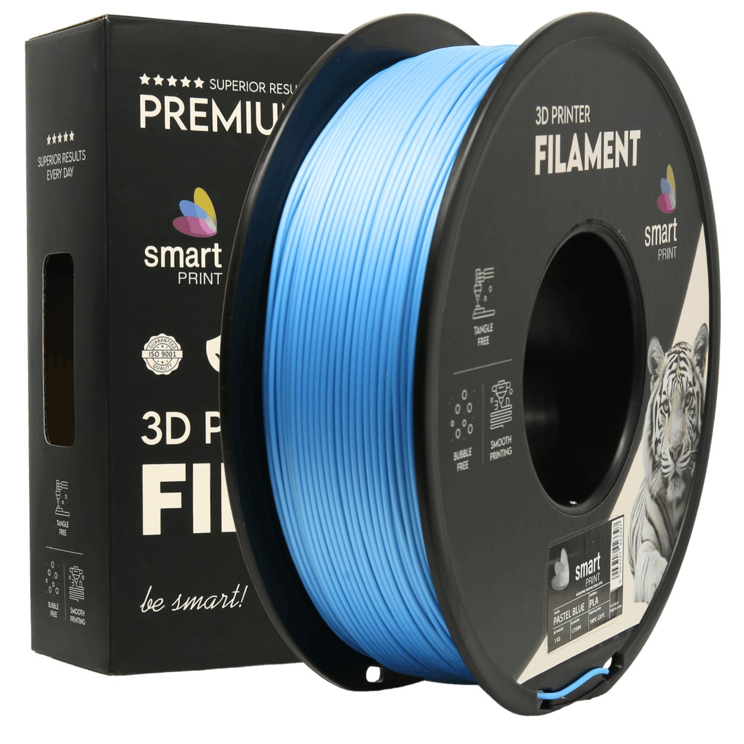 Szpula filamentu PLA pastelowy niebieski, Smart Print, 1,75 mm