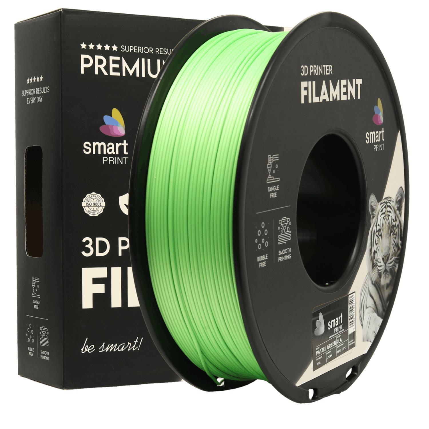 Szpula filamentu PLA pastelowa zieleń, Smart Print, 1,75 mm