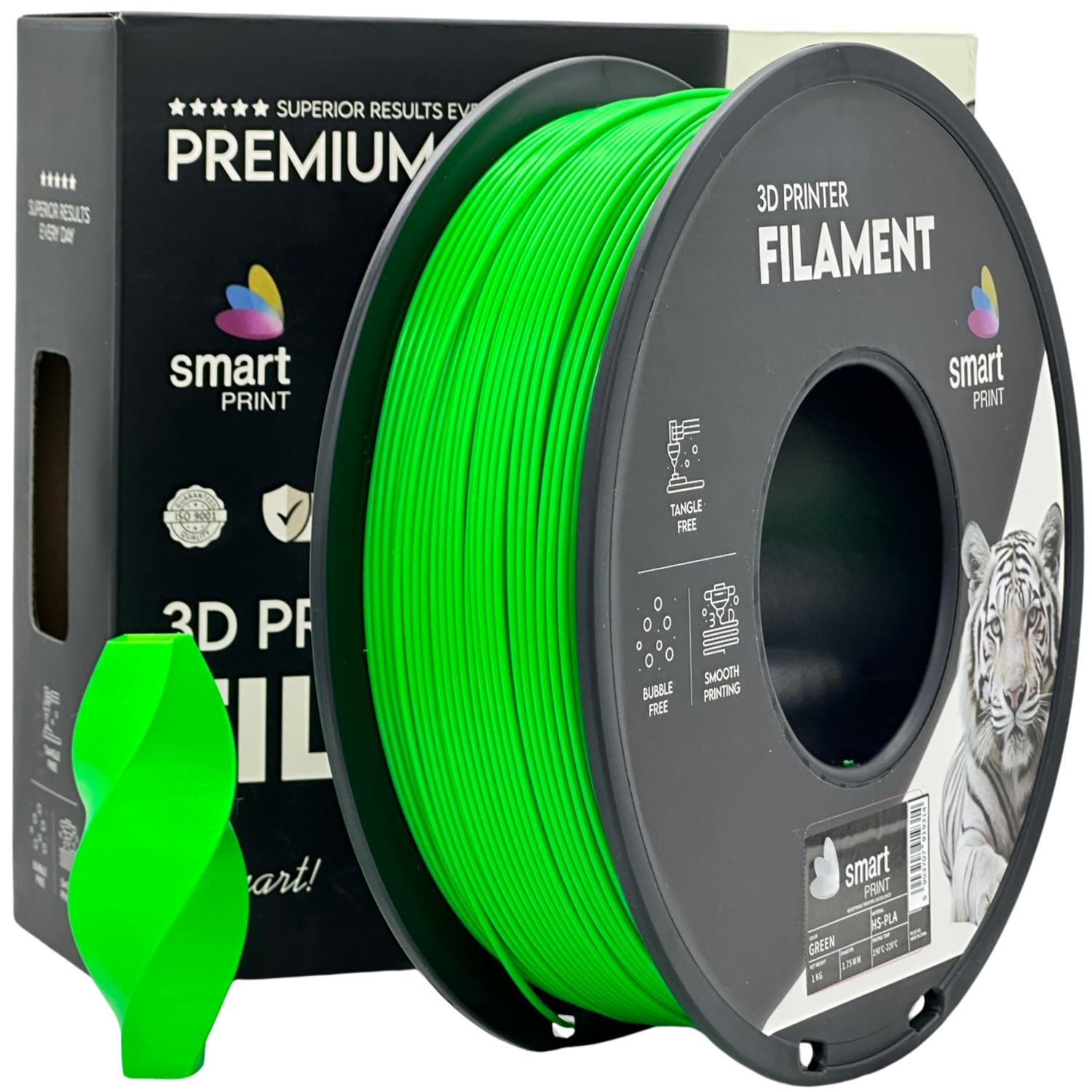 Szpula filamentu HS-PLA zielony, Smart Print, 1,75 mm