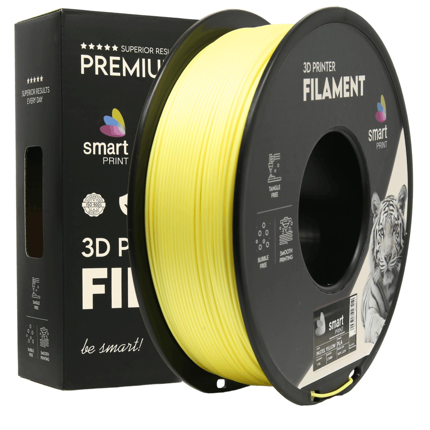 Szpula filamentu PLA pastelowy żółty, Smart Print, 1,75 mm