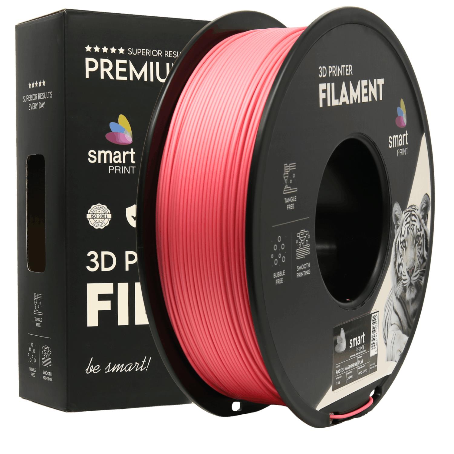 Szpula filamentu PLA pastelowa malina, Smart Print, 1,75 mm