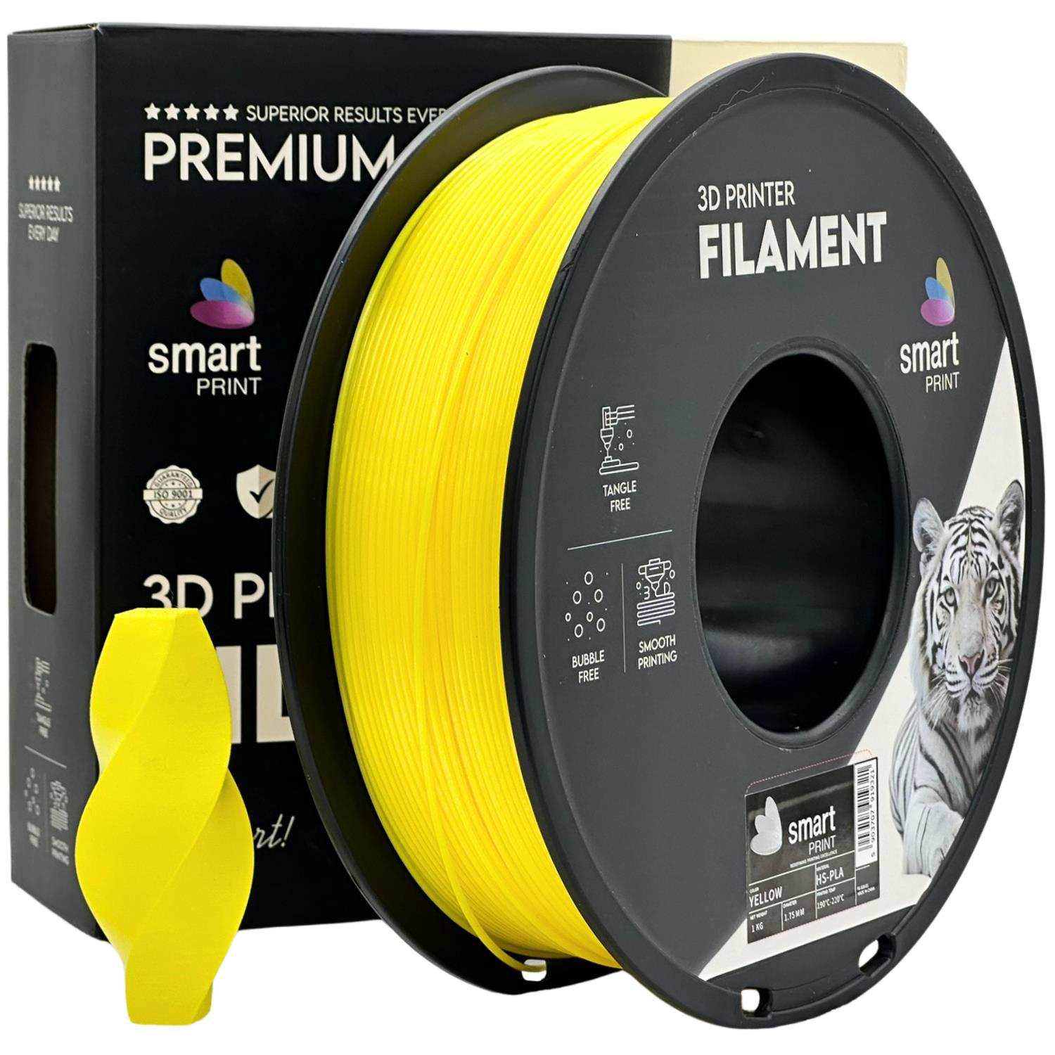 Szpula filamentu HS-PLA żółty, Smart Print, 1,75 mm