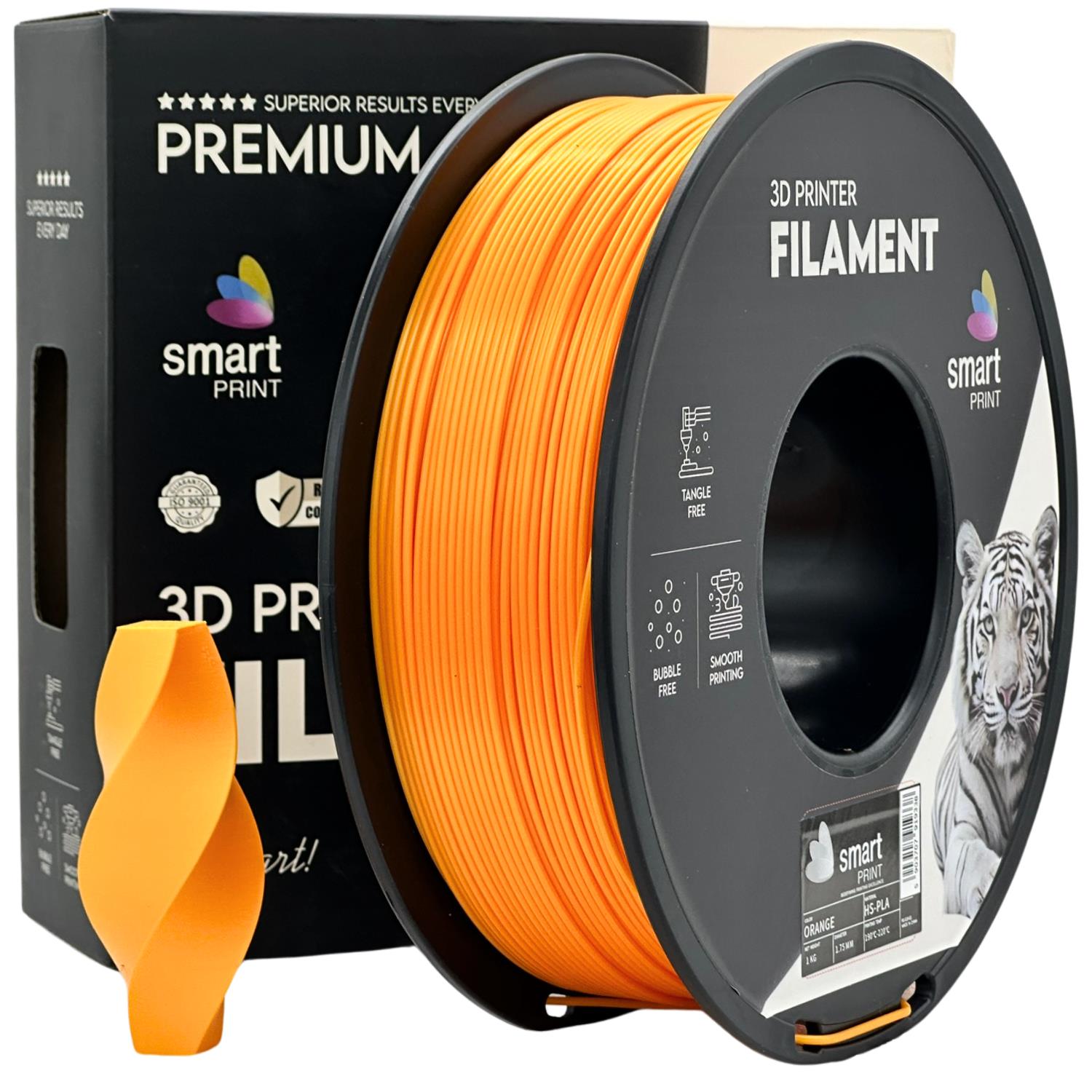 Szpula filamentu HS-PLA pomarańczowy, Smart Print, 1,75 mm