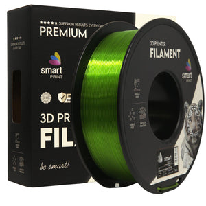 Filament PETG przezroczysty zielony | Smart Print