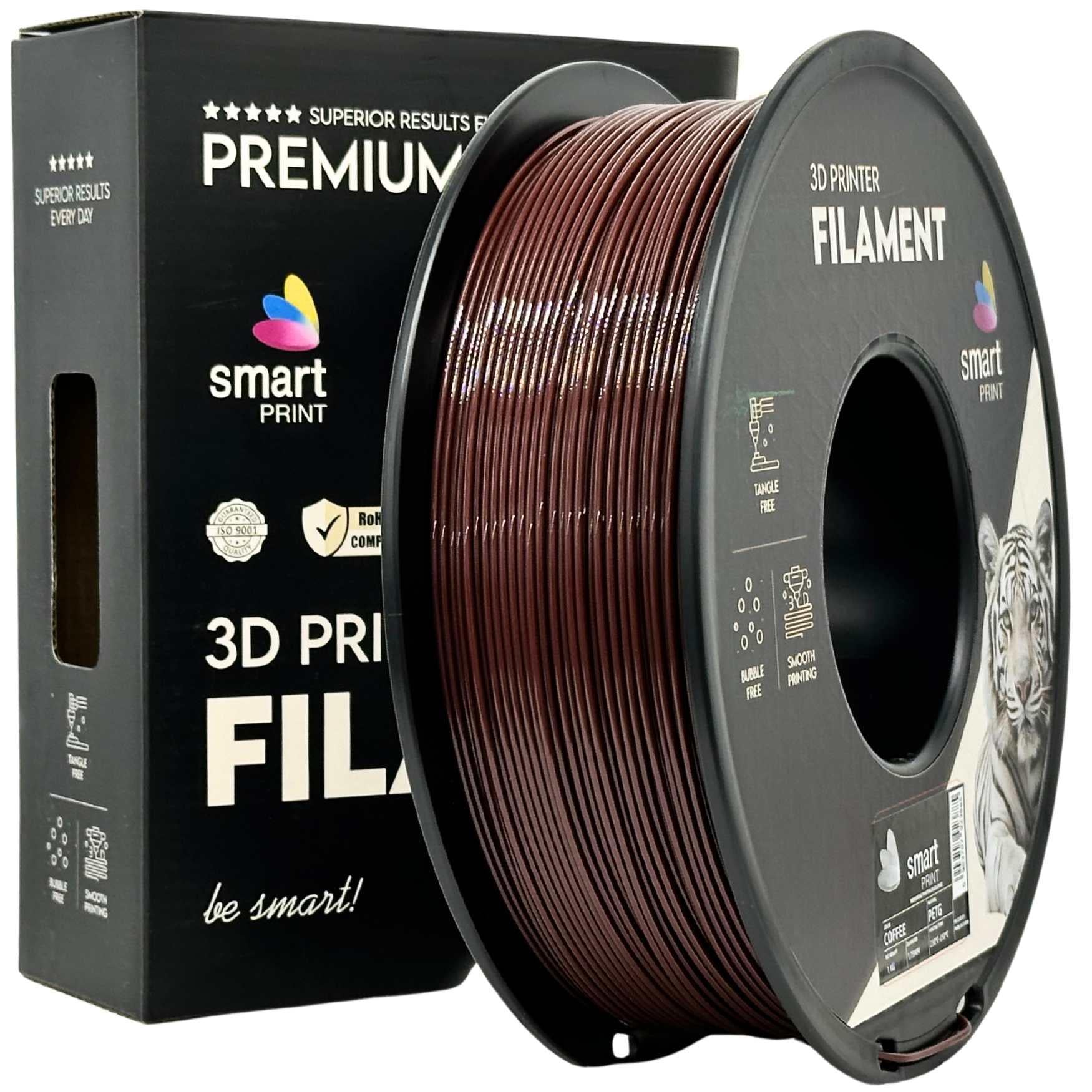 Szpula filamentu PETG kawa, Smart Print, 1,75 mm