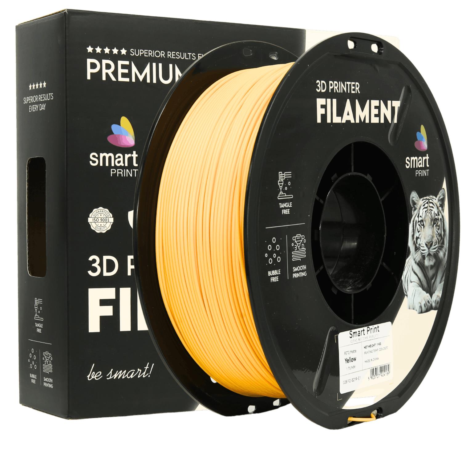 Szpula filamentu PETG matowy żółty, Smart Print, 1,75 mm