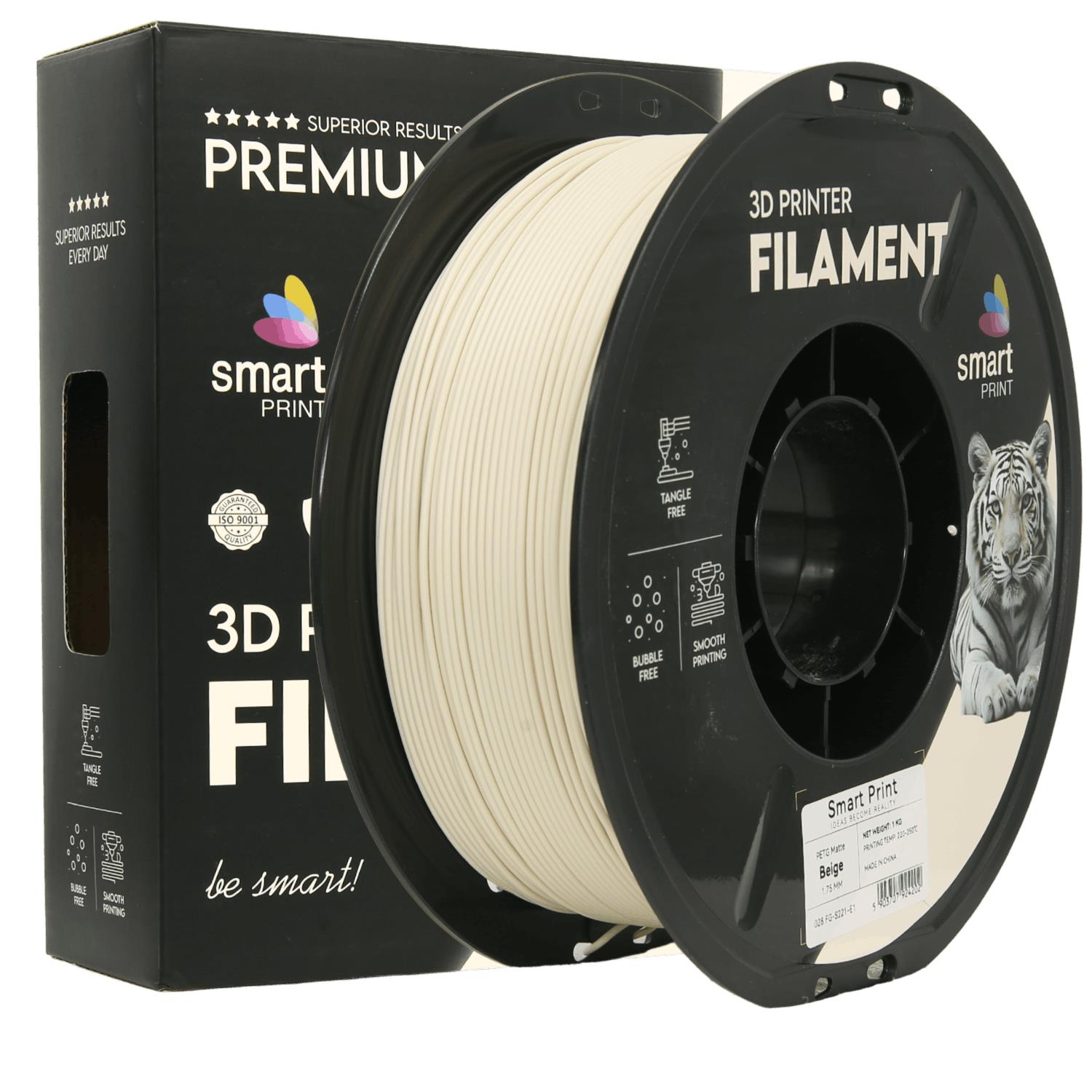 Szpula filamentu PETG matowy beżowy, Smart Print, 1,75 mm