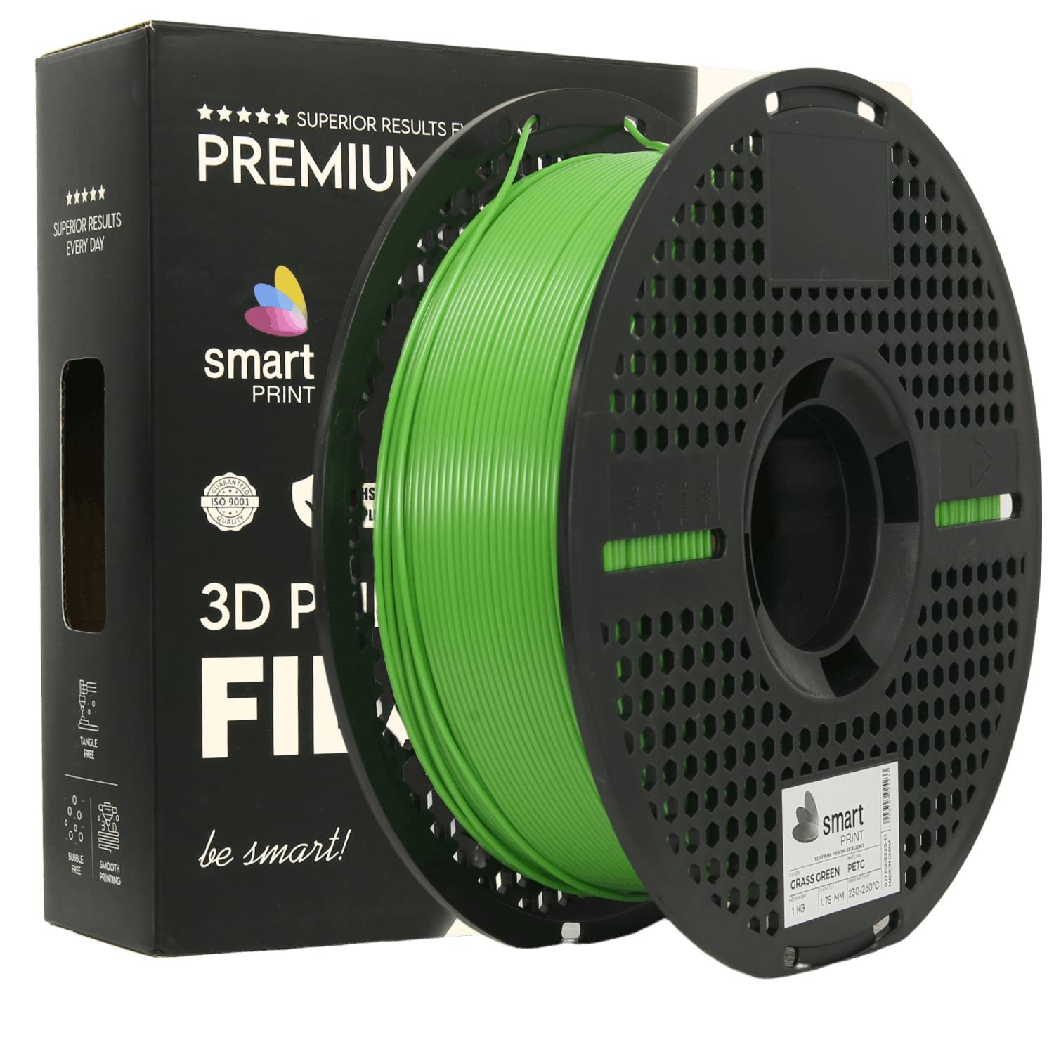 Szpula filamentu PETG trawiasta zieleń, Smart Print, 1,75 mm
