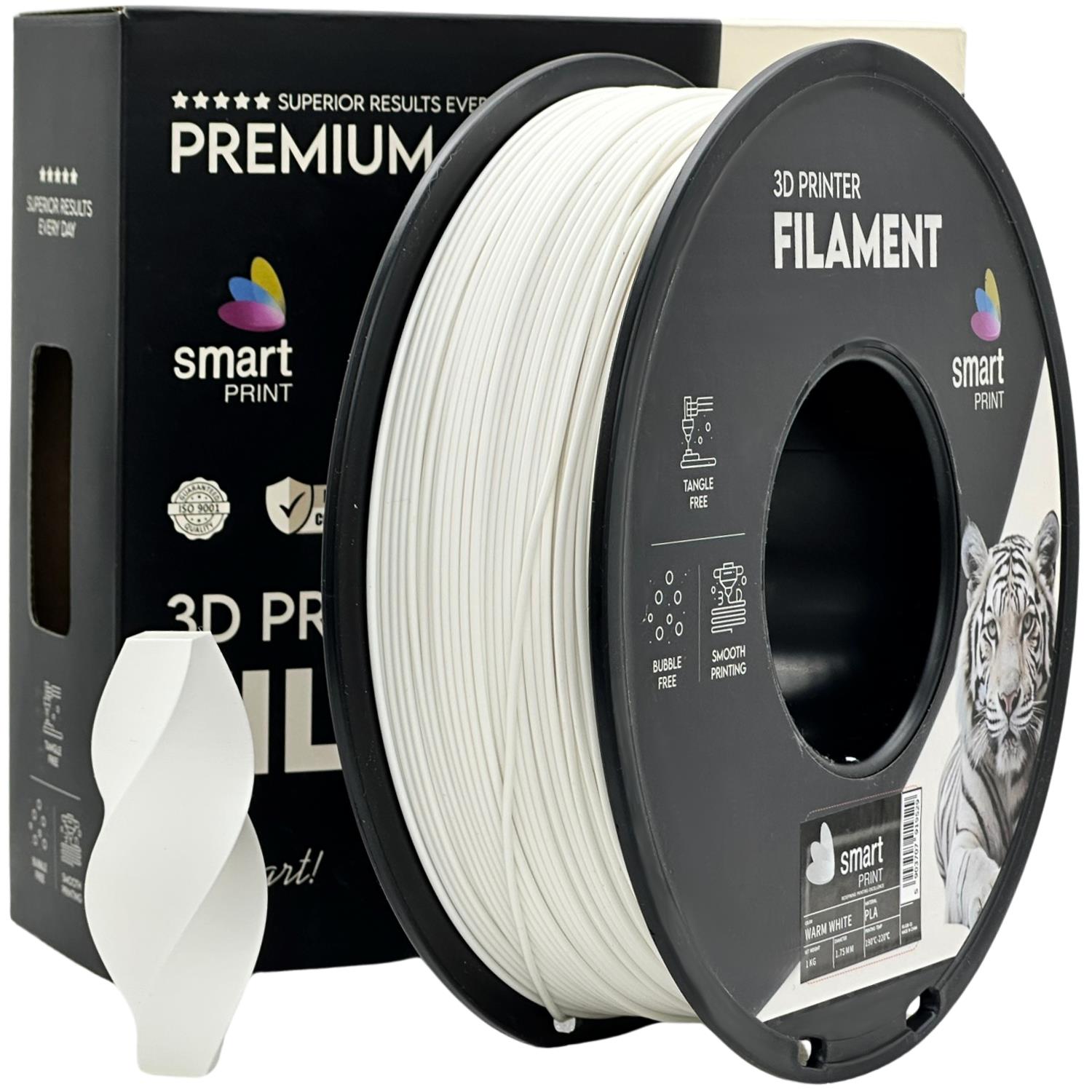 Szpula filamentu PLA ciepły biały, Smart Print, 1,75 mm