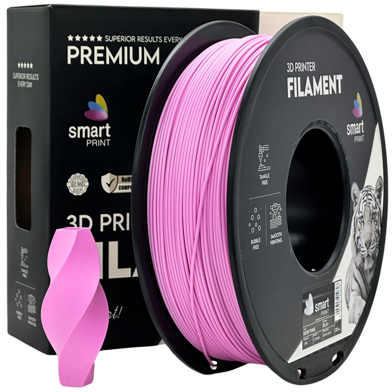 Szpula filamentu PLA+ różowy, Smart Print, 1,75 mm