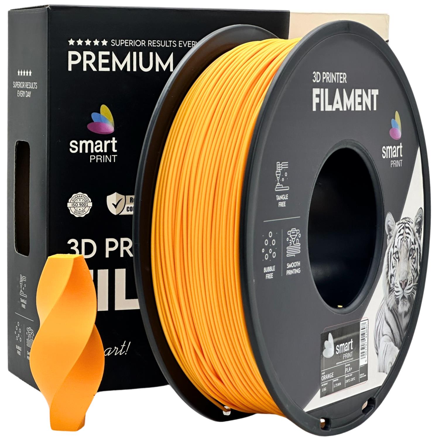 Szpula filamentu PLA+ pomarańczowy, Smart Print, 1,75 mm
