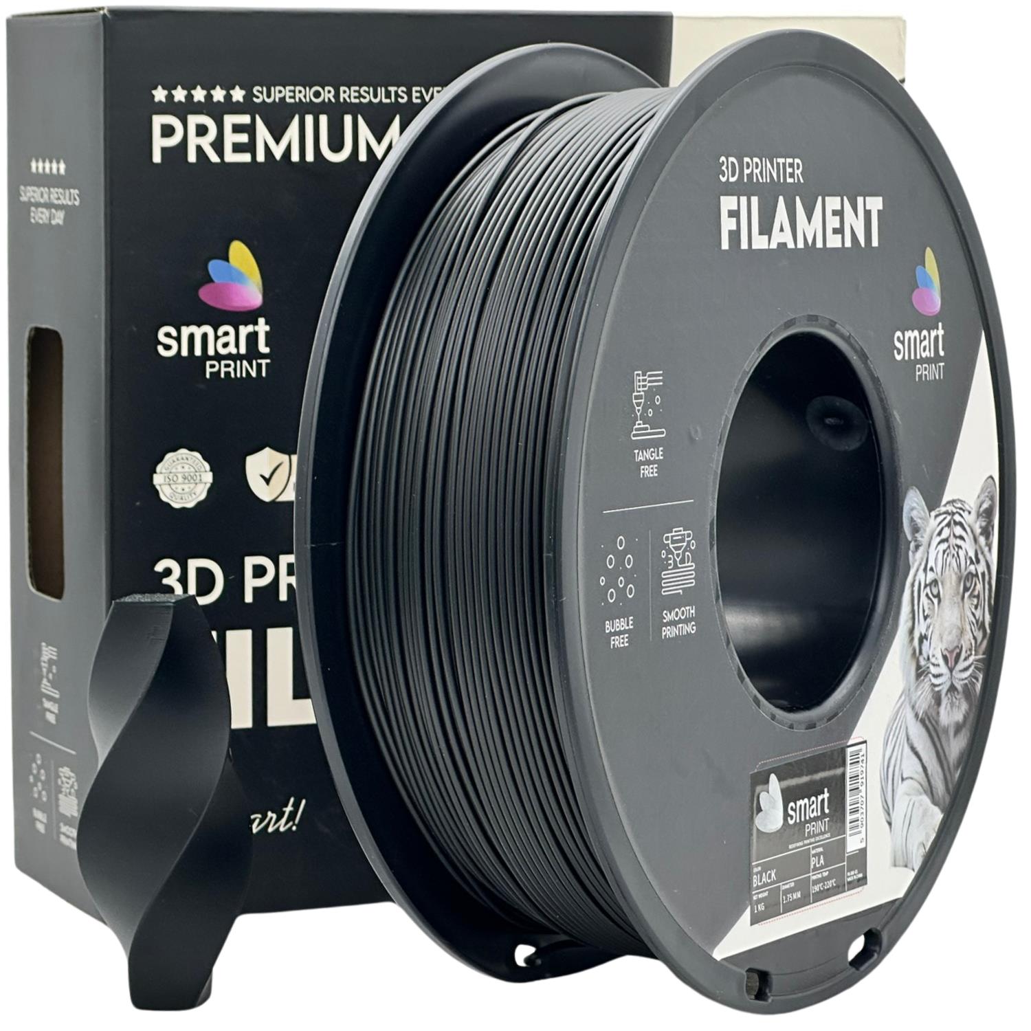 Szpula filamentu PLA czarny, Smart Print, 1,75 mm