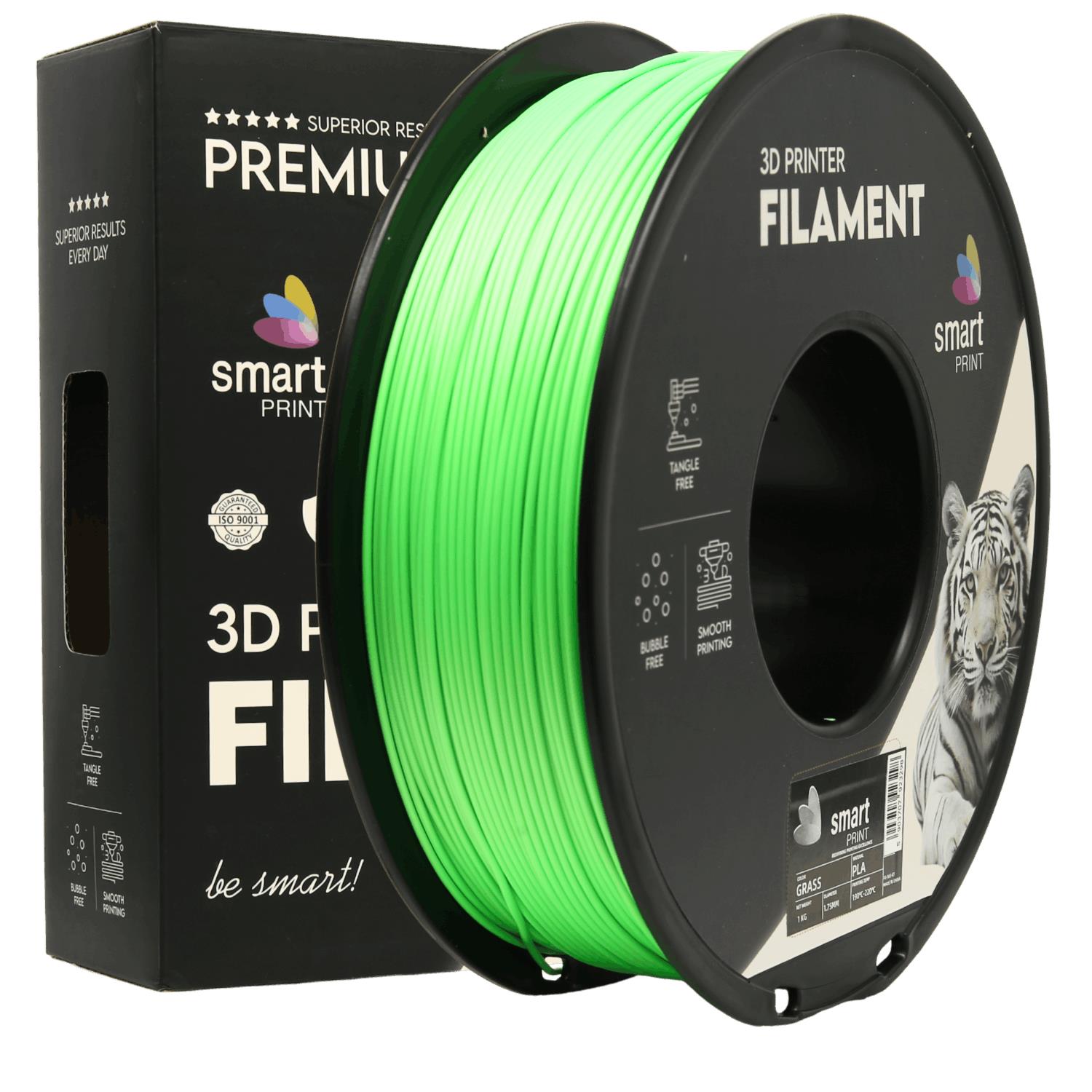 Szpula filamentu PLA trawiasta zieleń, Smart Print, 1,75 mm