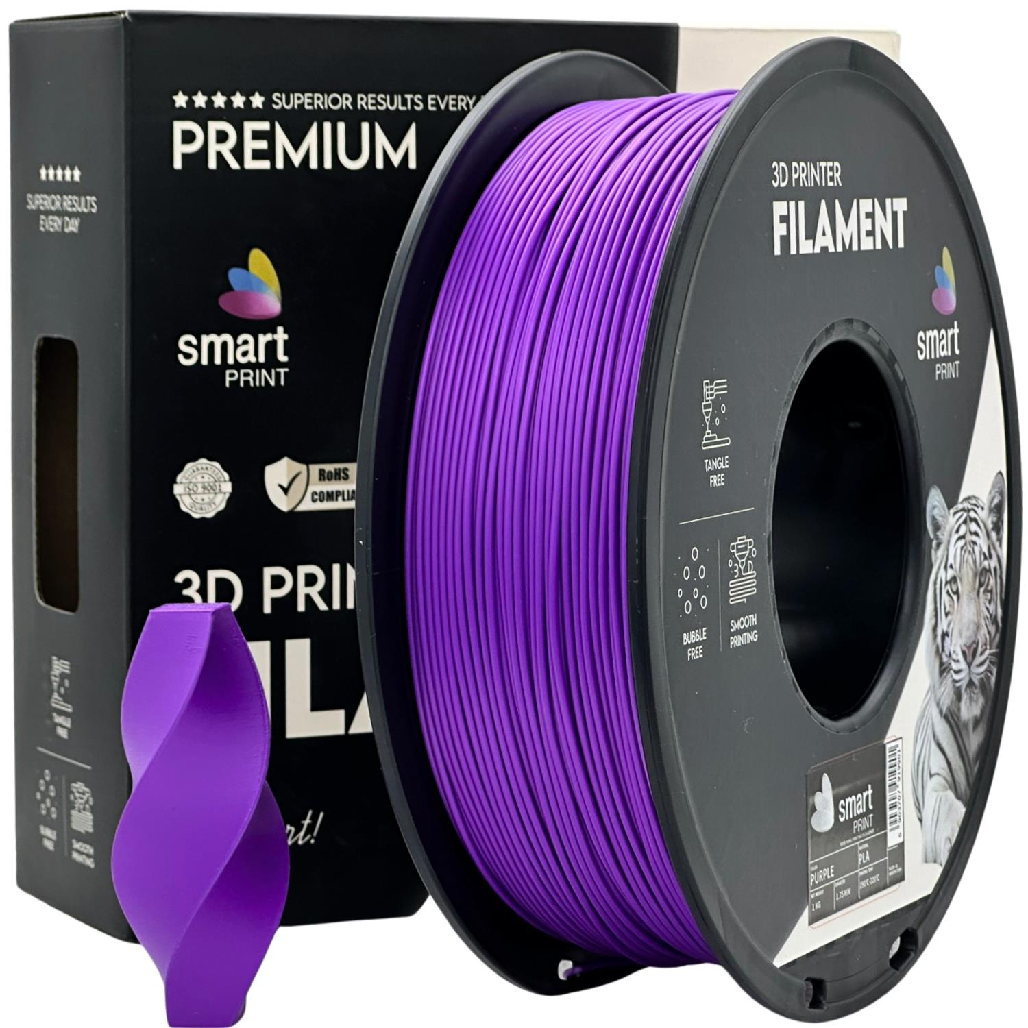 Szpula filamentu PLA fioletowy, Smart Print, 1,75 mm